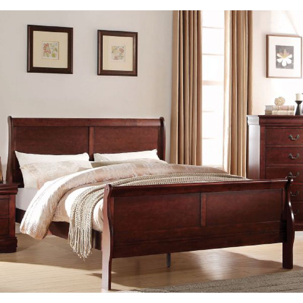 ACME Louis Philippe Twin Bed in Cherry-Boyel Living